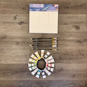 NEW Gamblin Artist’s Oil Paint Set + Brushes + Canvas Panels